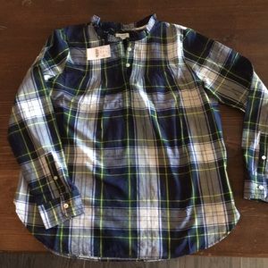 Jcrew plaid blouse